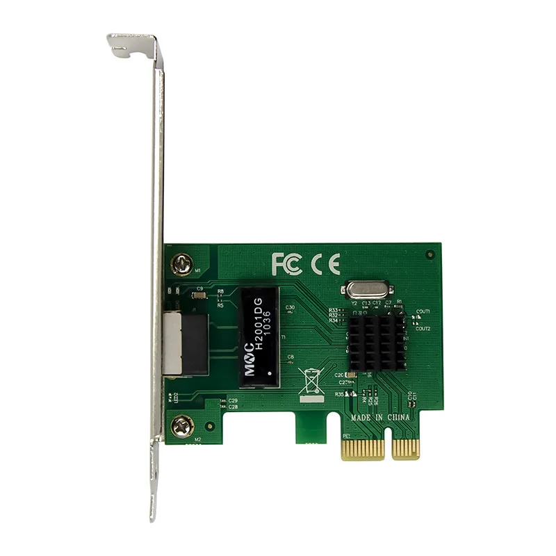 Carte réseau Ethernet Gigabit à grande vitesse PCI-EX1 ordinateur d'agne 1000M port électrique RJ45 carte réseau RTL8111G