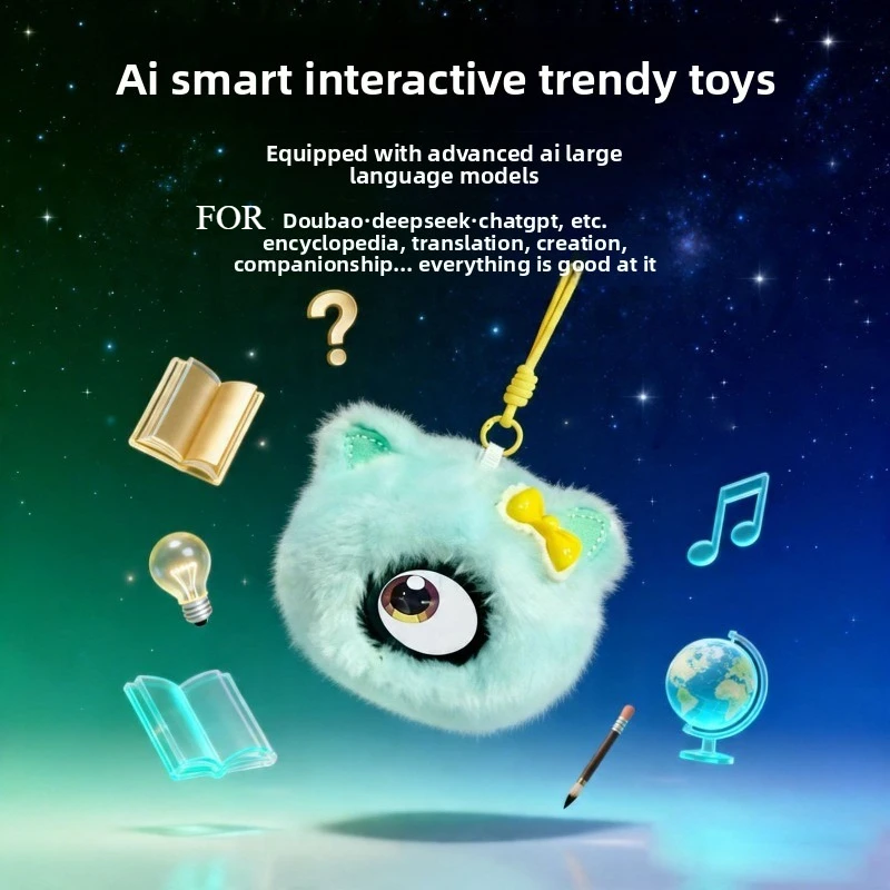 AI conversation plush toys, girls backpack pendant decoration children, intelligent AI pet companion robot