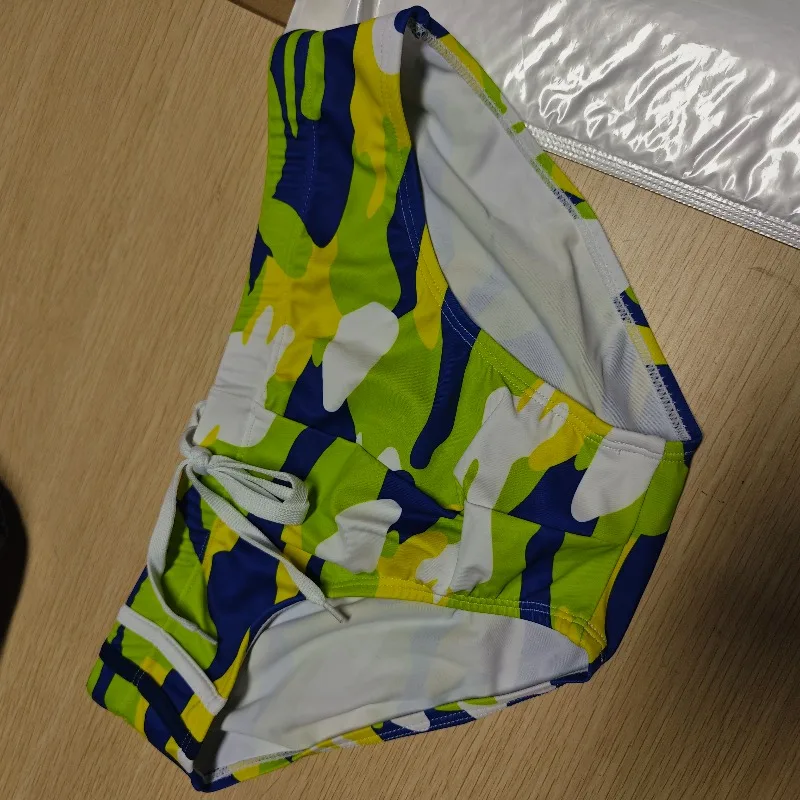 2026fashion new men's briefs fashion anti-light printing professional swimsuit briefs menD6333