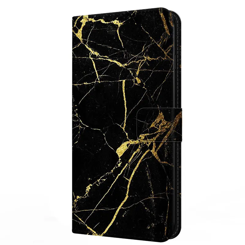 Leather Flip Case For Motorola One Fusion Plus Marble Wallet Phone Case for Moto One Action Vision Hyper Zoom 5G ACE Book Cover