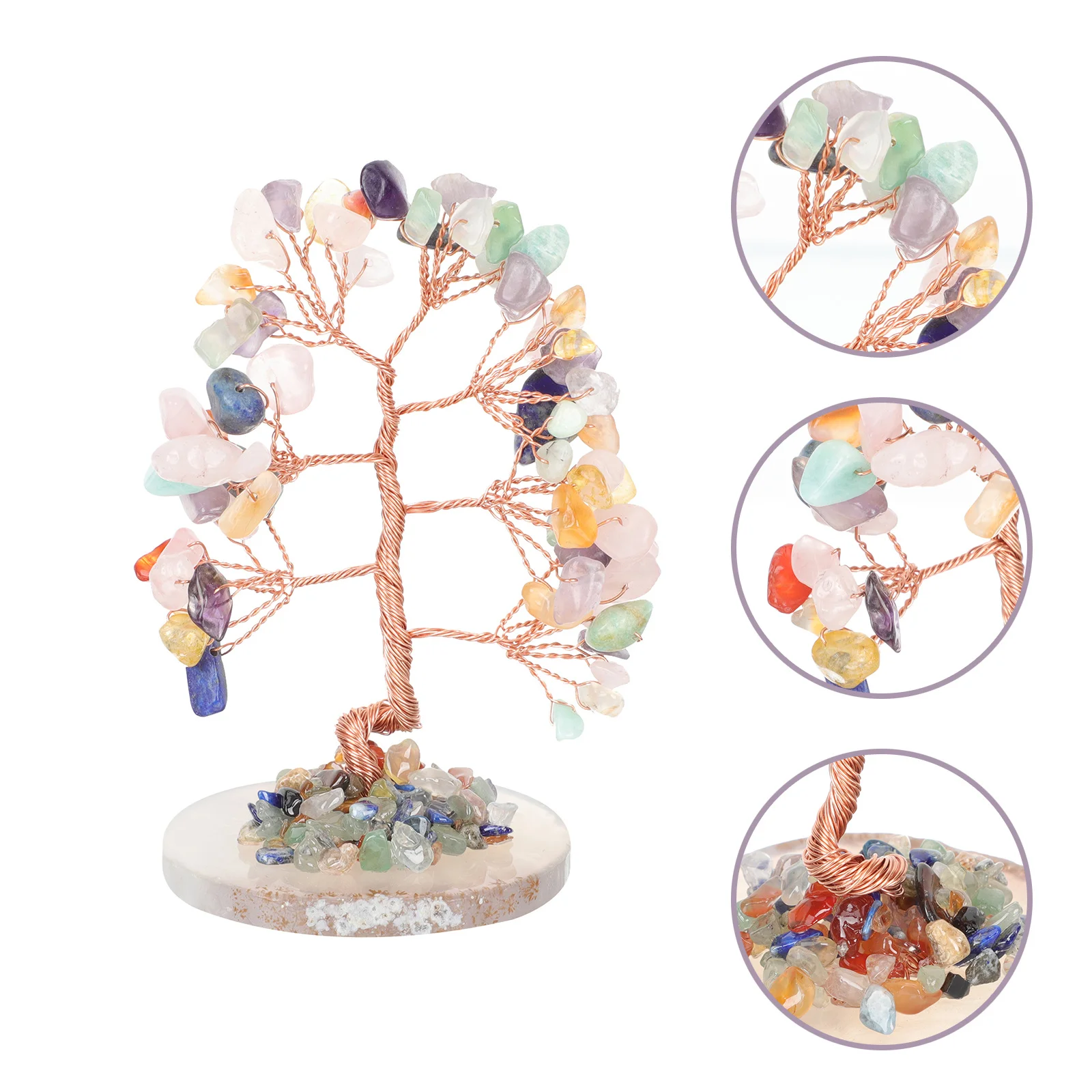

Crystal Tree Desktop Ornament High Grade Non-Fading Exquisite Tree Shaped Decor For Home Office Restaurant Party