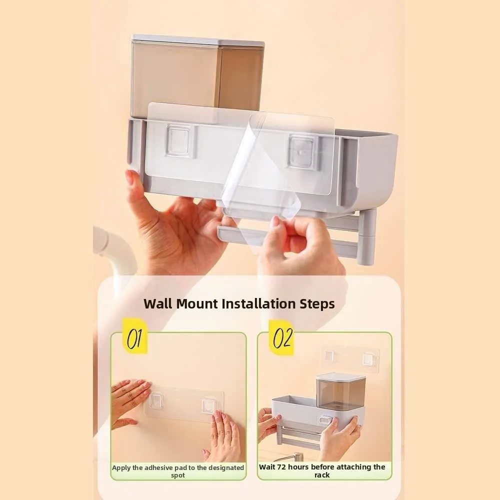 موزع صابون المطبخ المثبت على الحائط، تصميم مقاوم للماء، مزيل حاوية سائلة لغسل الأطباق مع استنزاف