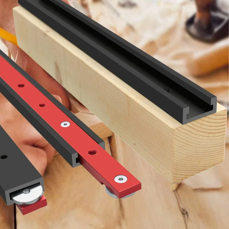 2pcs 30 Type T-track & Miter Bar Slider T-slot Miter Track Jig Fixture Slot Connector Aluminum Alloy Woodworking Chute Rail