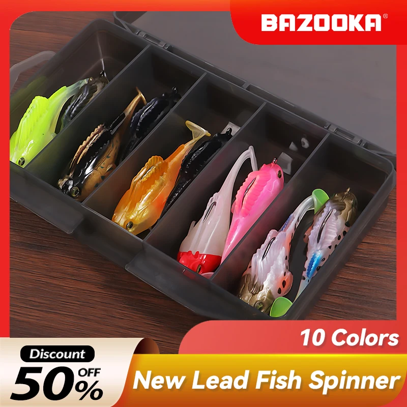 

Bazooka Fishing Lure Soft Jig Silicone Bait Swimbait Lead T Tail Jigging Wobbler Sinking Rubber Ice Pike Shad Bass Carp Winter