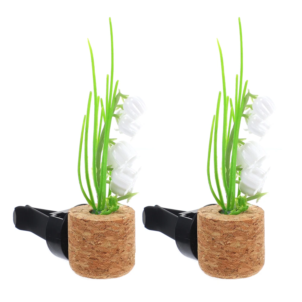 

2pcs Car Air Vent Clips Aromatherapy Card Greenery Fragrance Diffuser Car Accessories VentOutlet Decor Plastic