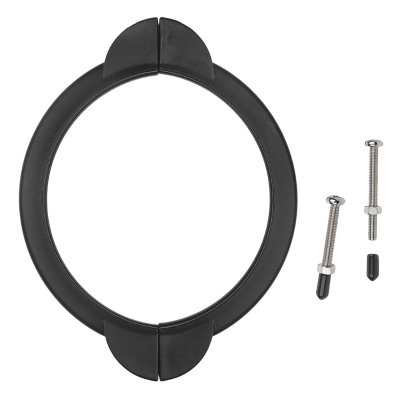 Pool Maintenance Band Assembly with Screws, Black Filter Collar Replacement for Sand Filter Service, Backyard Pool Care, and