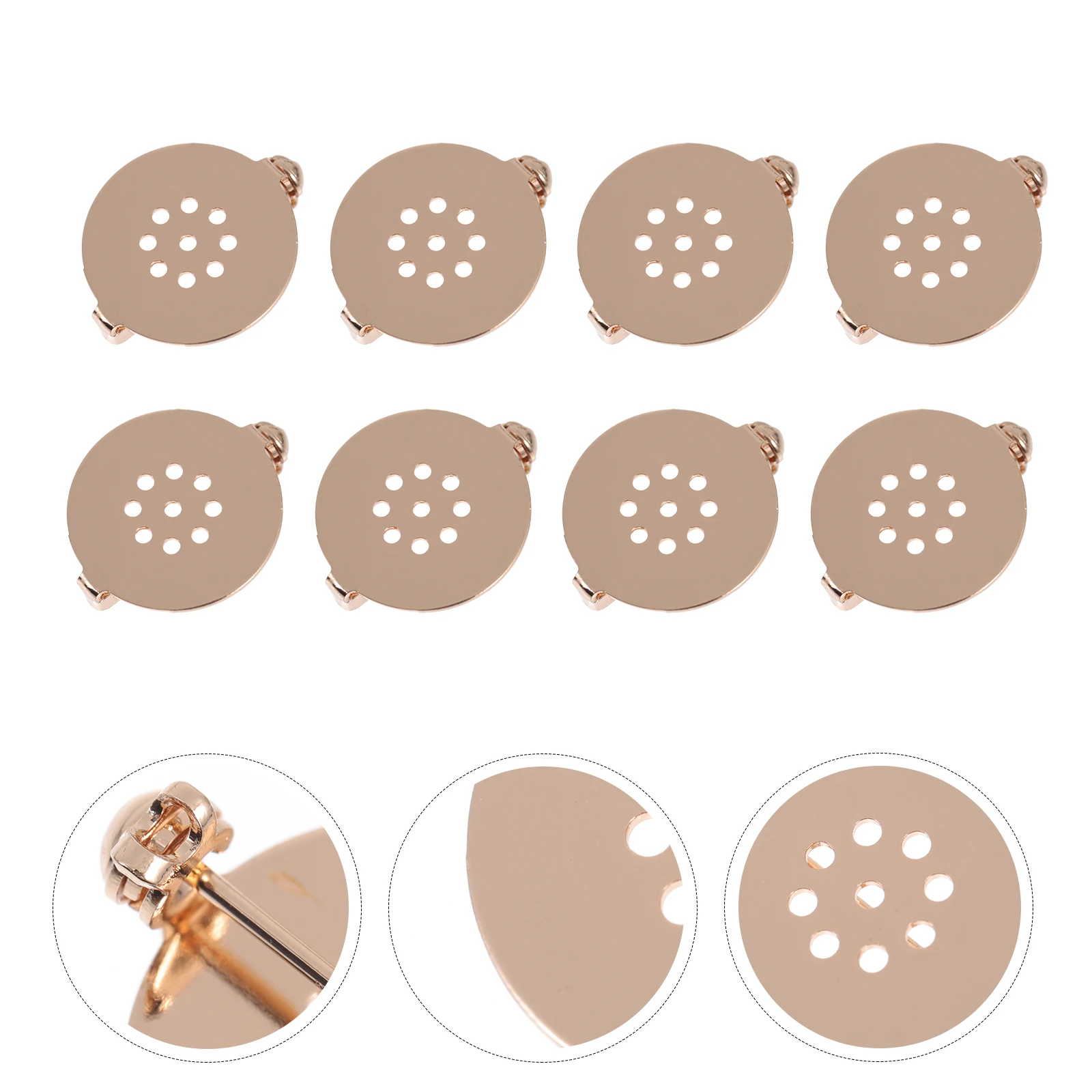 

10pcs Brooch Bases Breastpin Safety Trays Diy Making Accessories Handmade Crafts Breastpin Blank Tray Jewelry Making Supplies