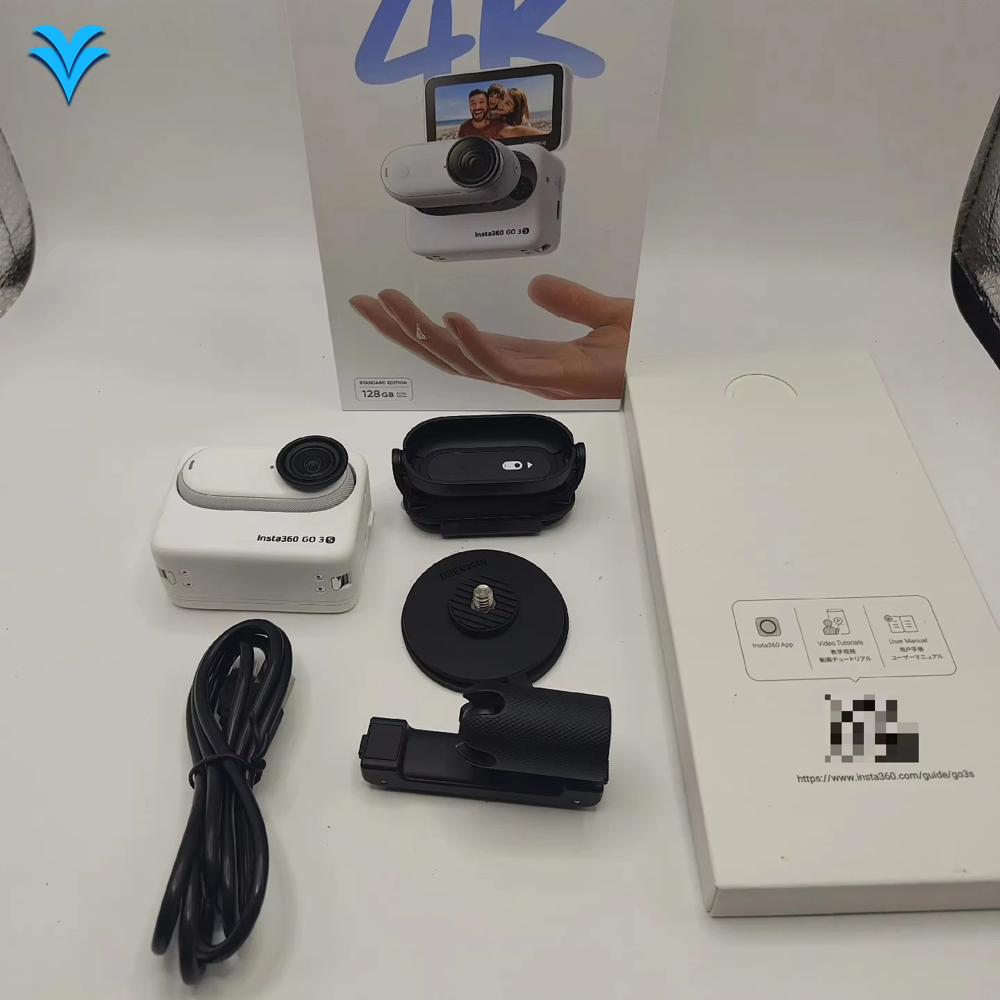 95% новая водонепроницаемая легкая экшн-камера для большого пальца Insta360 GO 3 4K, стабилизация FlowState, 4 м
