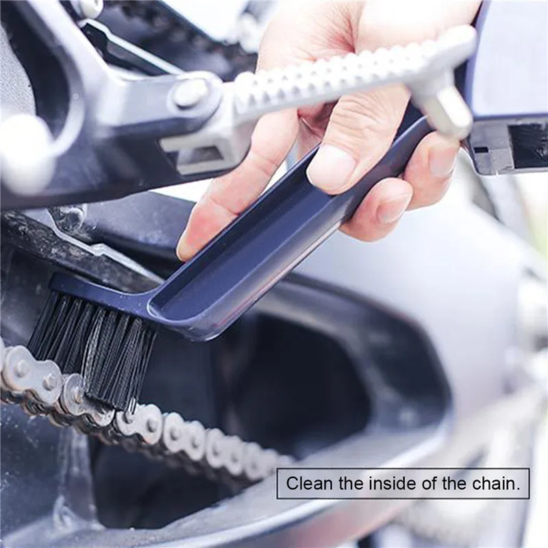 Universal Gear Chain Cleaner Brush Motorcycle Bicycle Care Tire Cleaning Tool Chain Maintenance Cleaner Dirt Brush Car Accessory