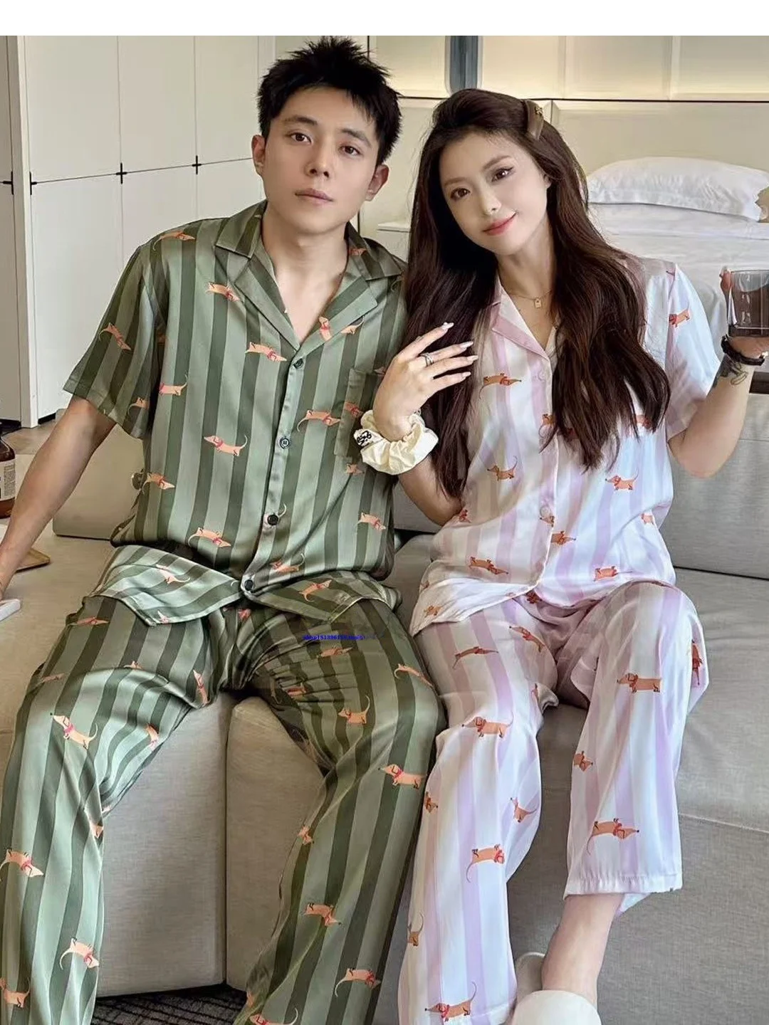 conjunto-de-ropa-de-dormir-de-seda-para-parejas-estilo-veraniego-rayas-simples-manga-corta-diseno-de-panda-adorable-como