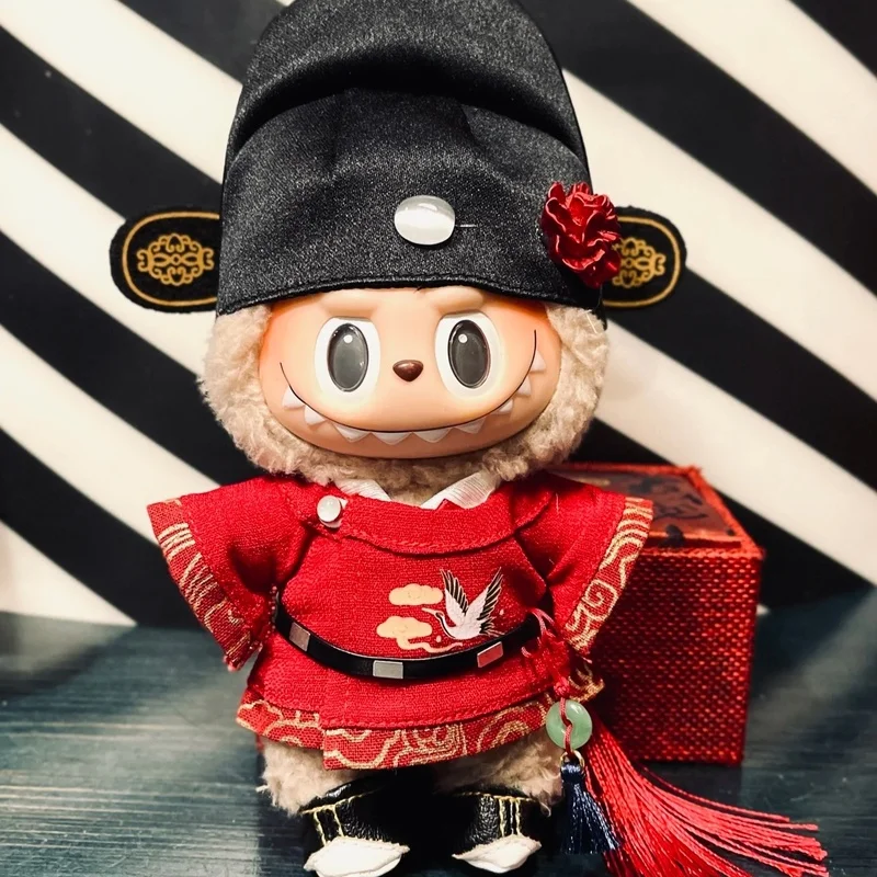

Chinese Style Labubu Clothing Doll Decoration Labubu V1 V2 V3 Doll Decoration Pendant Top Scholar Suit Set (No Doll)