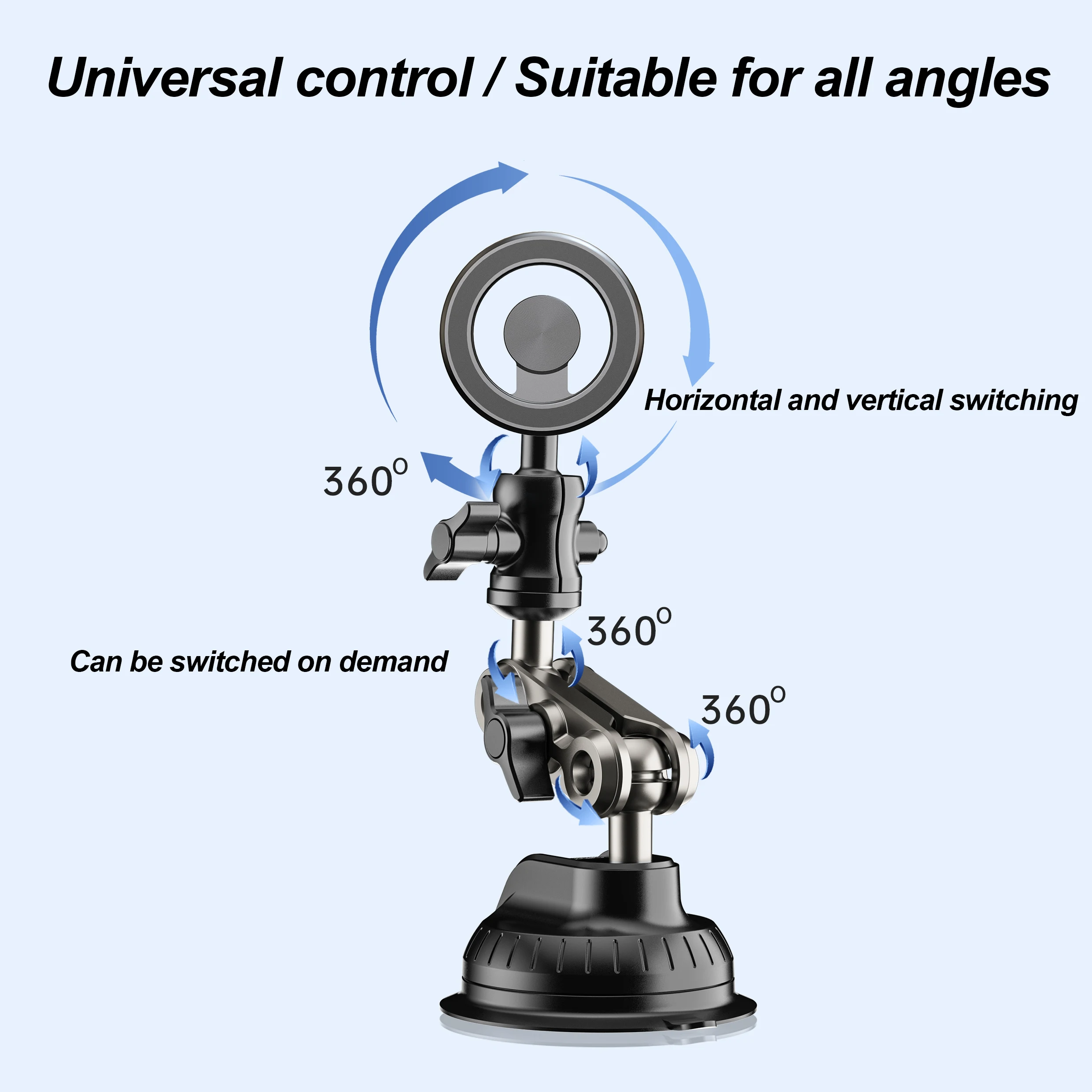 Magsafe Car Phone Mount Video Recording Universal Magic Arm Suction Magnetic Car Phone Holder Mount s Vlog ShootingColor