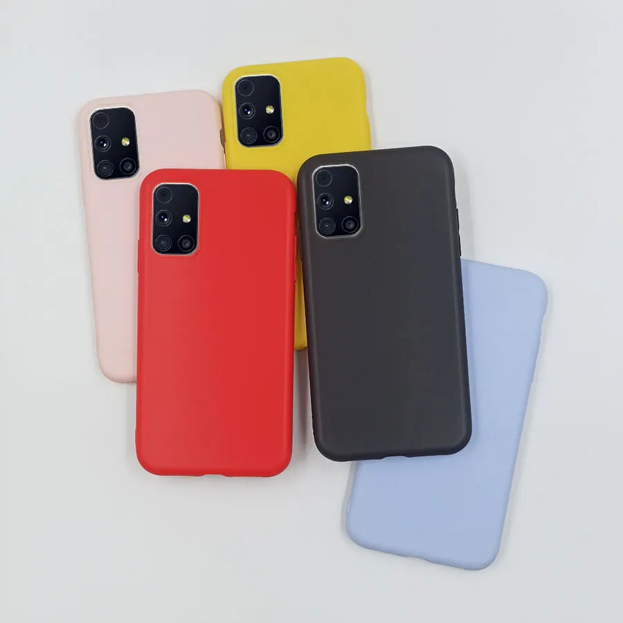 For Samsung M31S M31 Case Pink Red Yellow Silicone Cute Matte Case For Samsung GalaxyM31S M317F M315F M31 S M 31S 31 Phone Cover