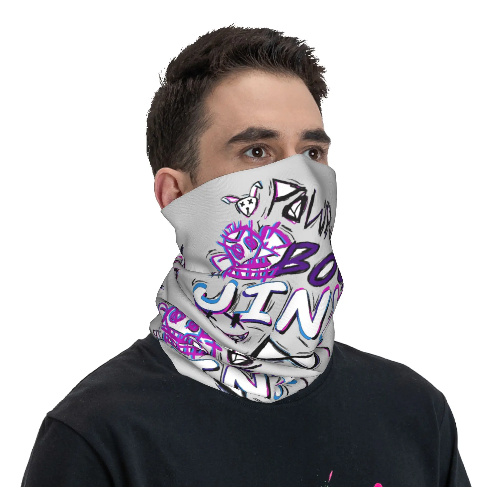 مخصص J-Jinxs لعبة القرد شعار باندانا الشتاء الرقبة أدفأ الرجال يندبروف التفاف الوجه وشاح للمشي الجراب عقال