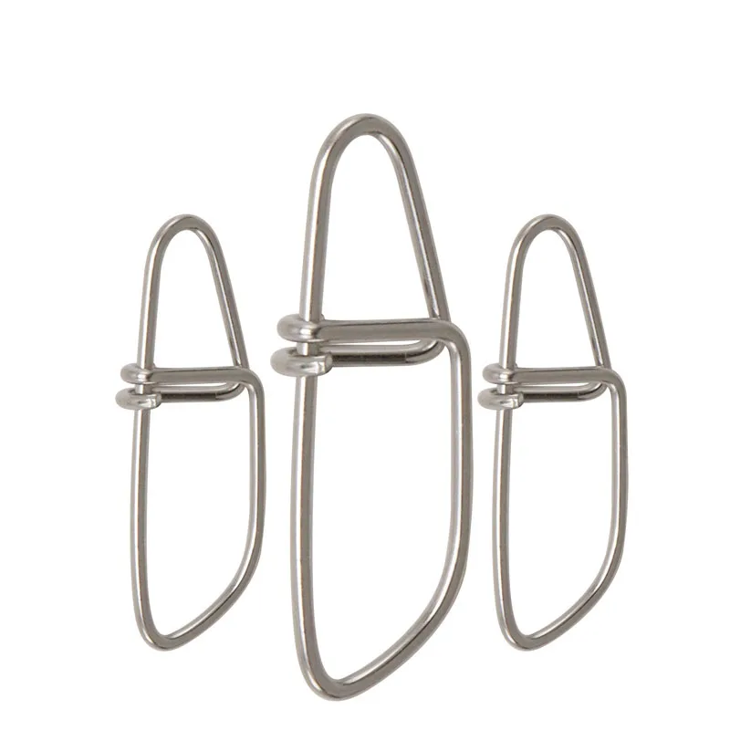 ZYZHE Fishing Snap Stainless Steel Anticorrosive Wear-resistant Fishing Accessories Fishing Swivel Hooks Line Clip Lock Tackle