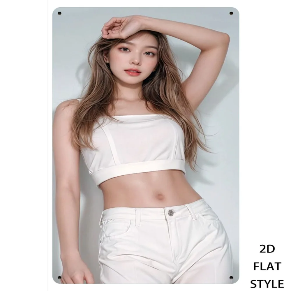 

JIT Retro Female Metal Wall Art Sign (8x12in)