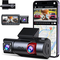 3 Channel Dash Cam 4K+1080P+1080P 3 Camera Video Recorder 5G WiFi GPS Car DVR SONY IMX335 IR Night Vision 24H Parkin Monitoring