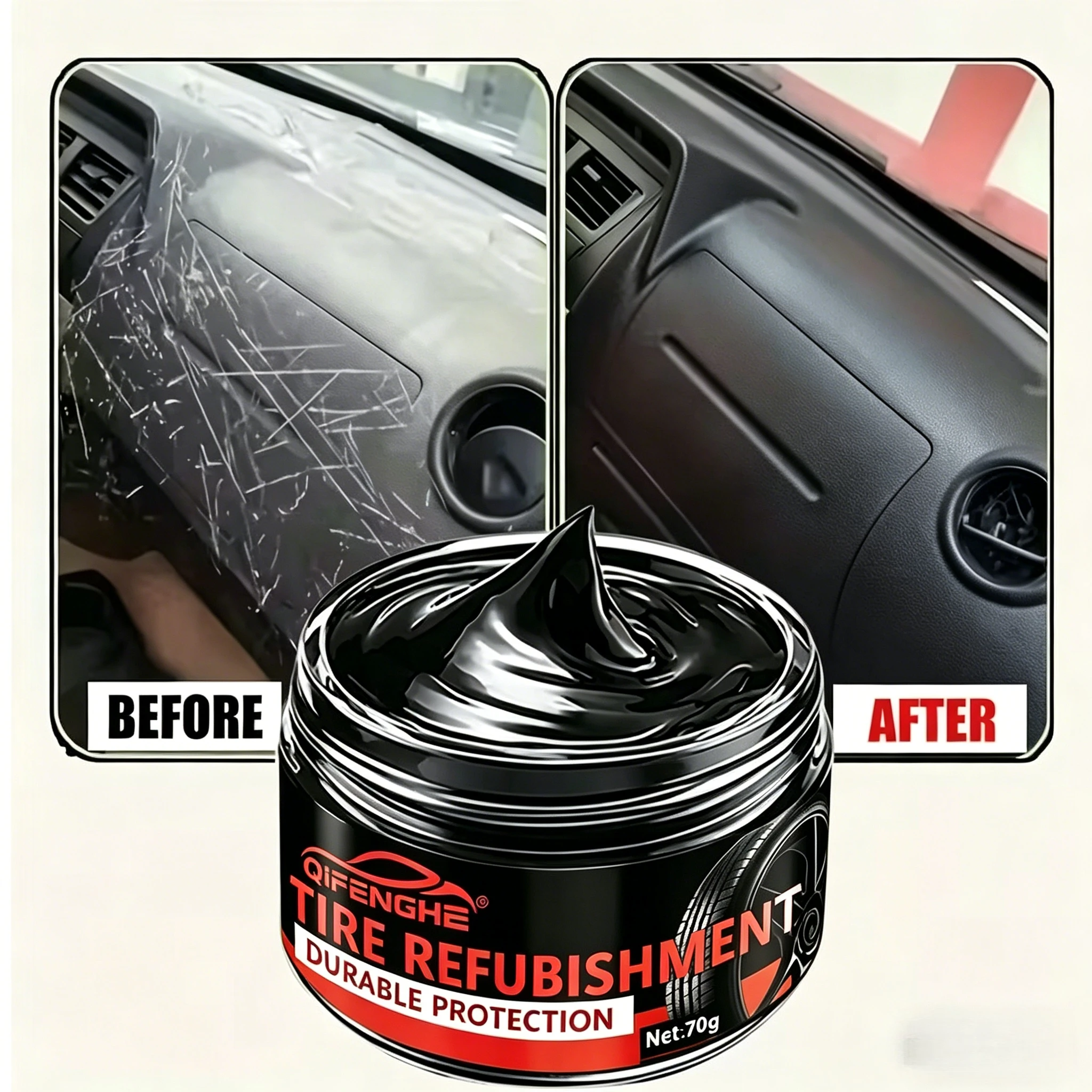 Long-Lasting Refurbishment Paste, Repair Scratches & Restore Black Shine with Durable Protection