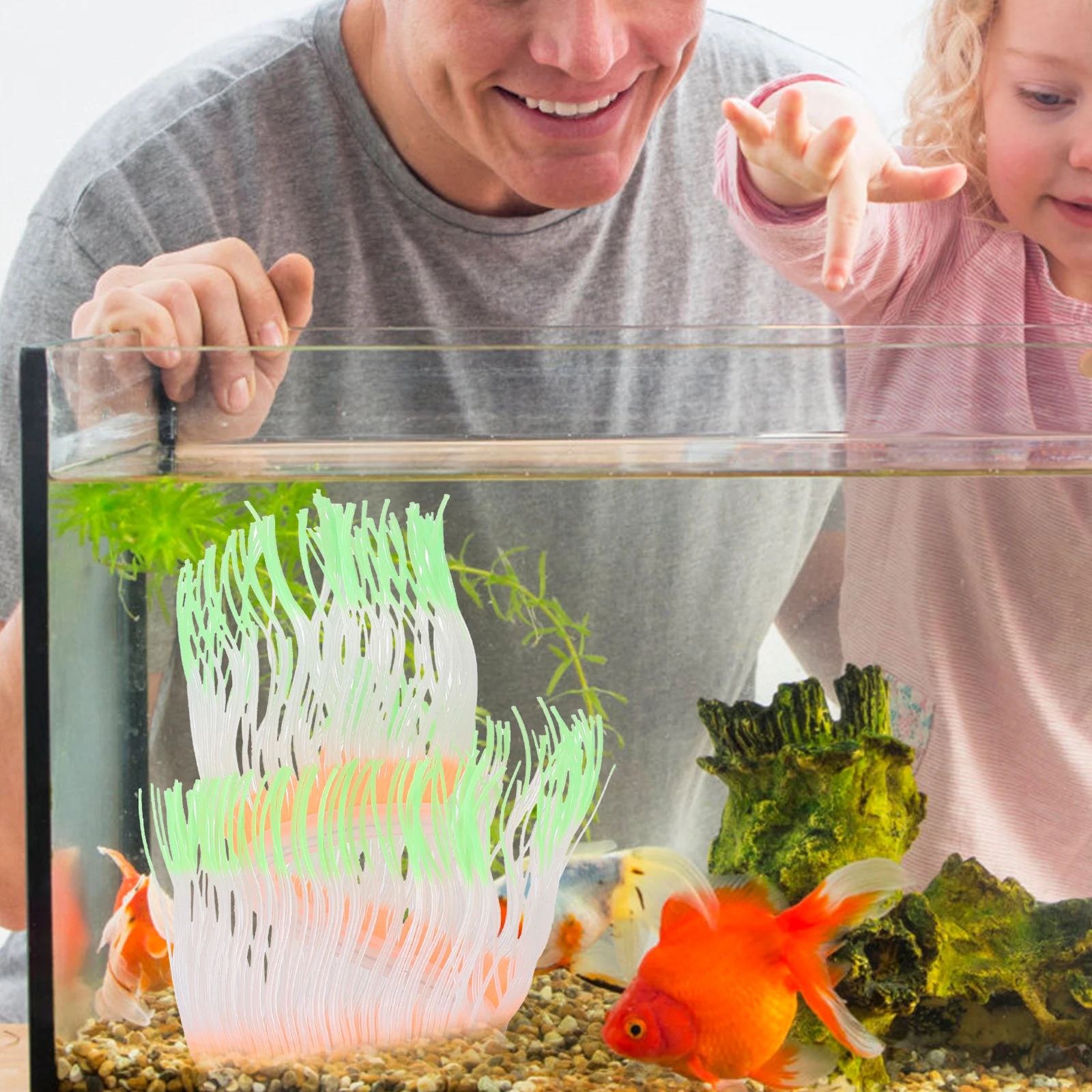 

Animal Anemone Coral Decoration Ornament Aquarium Silica Gel Fish Sea Life Figurine