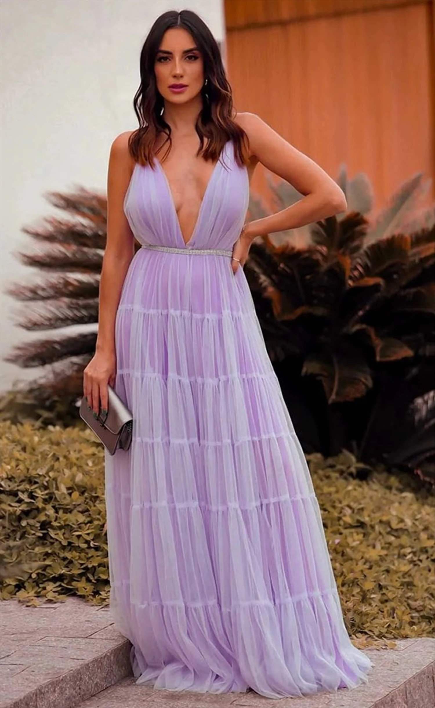 Elegant Gown Party Dresses Women Evening Dress 2023 Luxury Robe Formal Long Suitable Request Prom Occasion Wedding Women's Woman