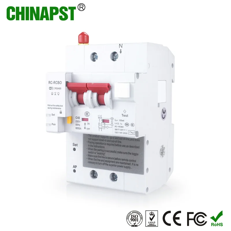 Modischer 2P Tuya Smart MCB Switch Wifi Leistungsschalter mit Messung PST-MCB-2M