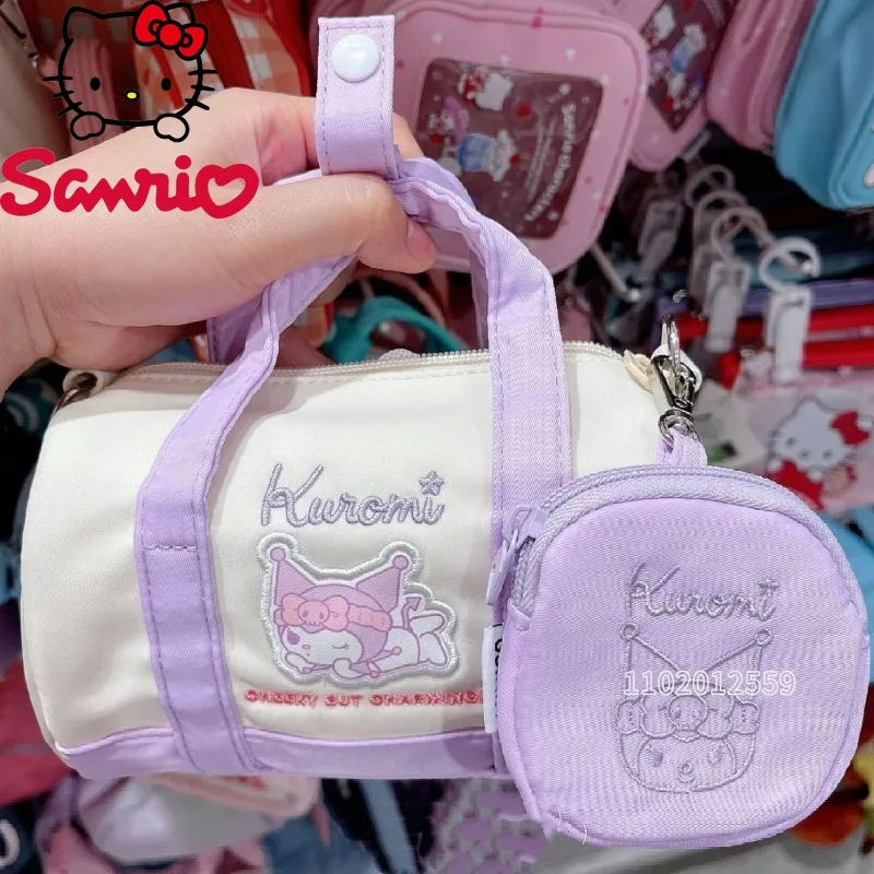 

Новая мини-женская сумка через плечо, милая мини-женская сумка с героями мультфильмов, комплект из 2 предметов, модная сумка через плечо с вышивкой