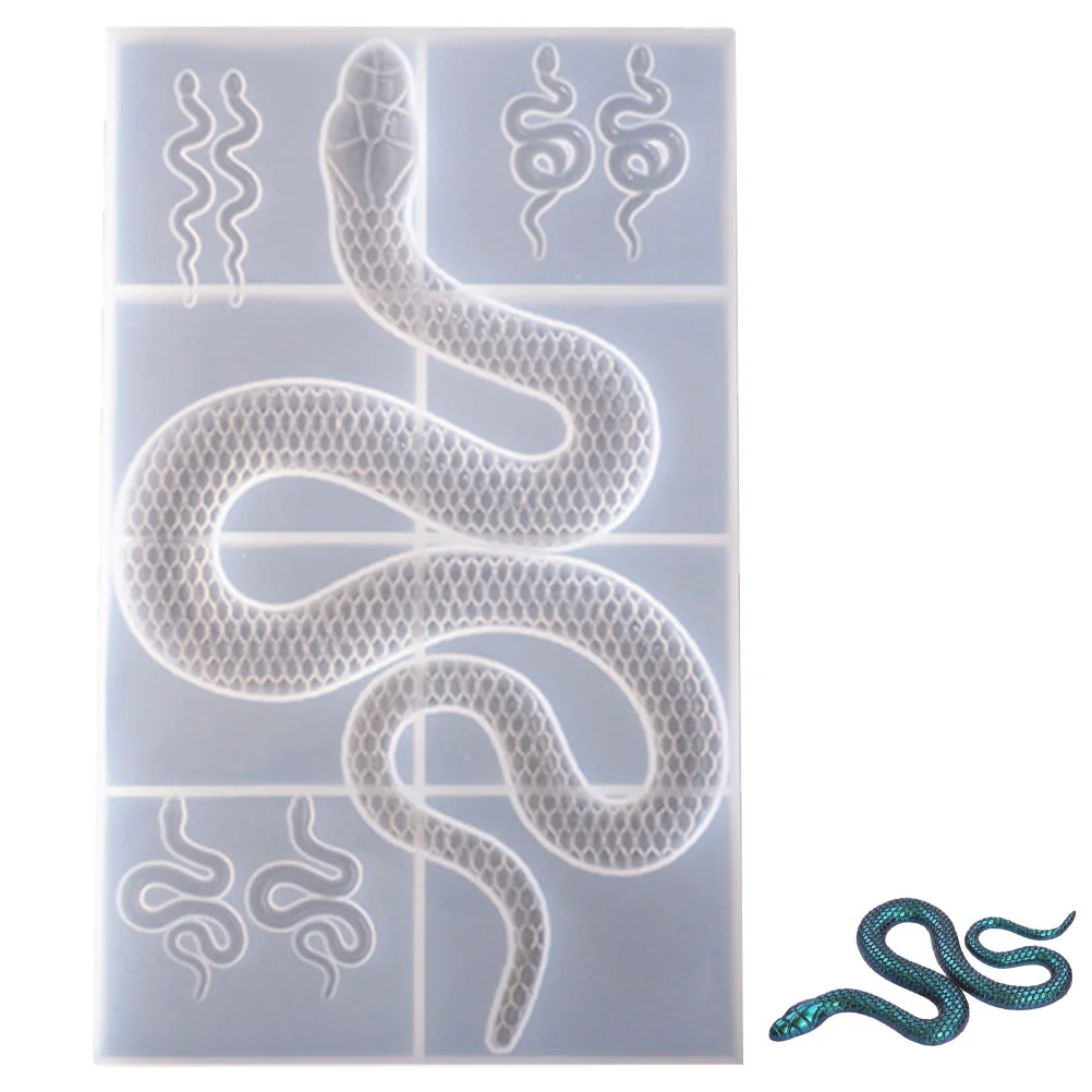 

DIY Silicone Mold Snake Pendant Flexible Epoxy Mold for Handmade Jewelry Crafts Supplies Snake Pendant Shaped Molds