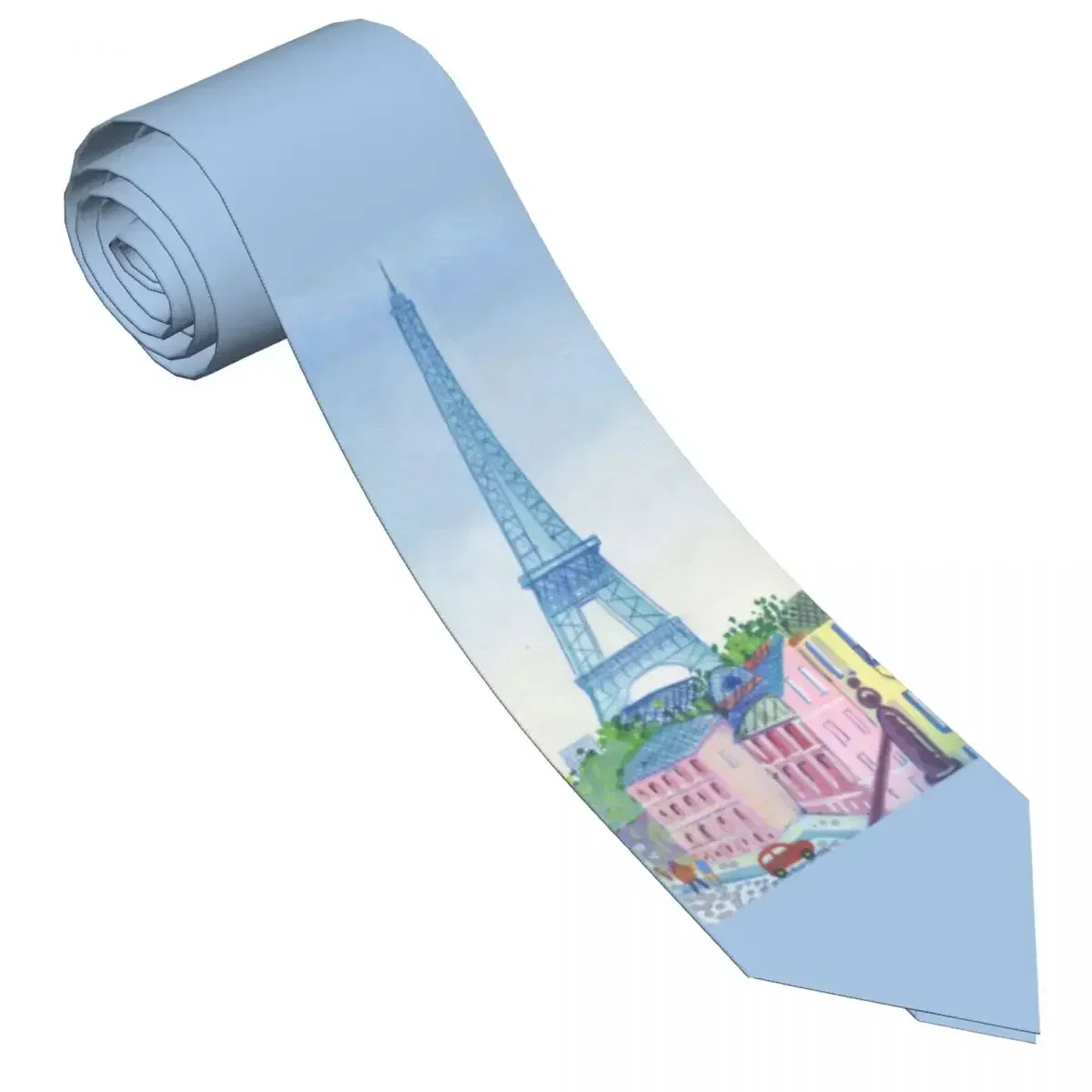 Men's Tie Eiffel Tower Neck s Fashion Graffiti Classic Casual Collar  Cosplay Party High Quality Necktie Accessories