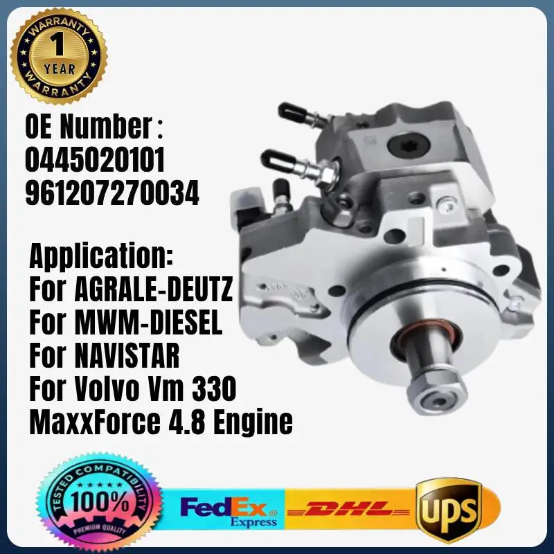 Bomba de Inyección de Combustible 0445020101 961207270034 para AGRALE-DEUTZ, MWM-DIESEL, NAVISTAR, Volvo Vm 330 MaxxForce 4.8