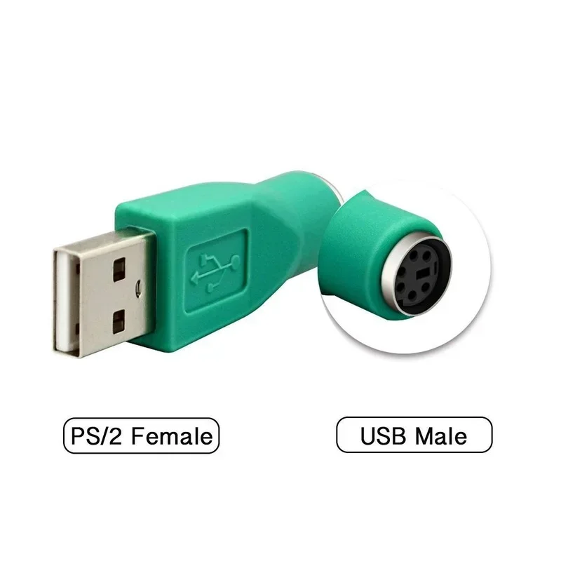 Portable USB Male To for PS/2 Female Adapter Converter Usb Connector for PC To for Sony Ps2 Keyboard Mouse