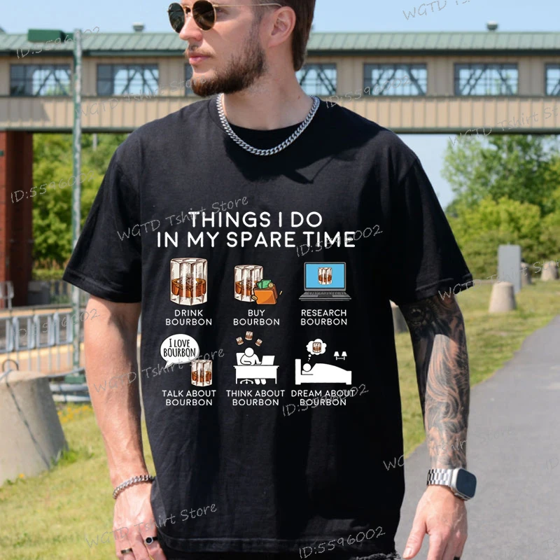 Things I Do in My Spare Time Whiskey Shirt, Bourbon Tees, Bourbon Gifts, Whiskey Tops, Bar Crawl and Alcohol Drinker Gift TShirt