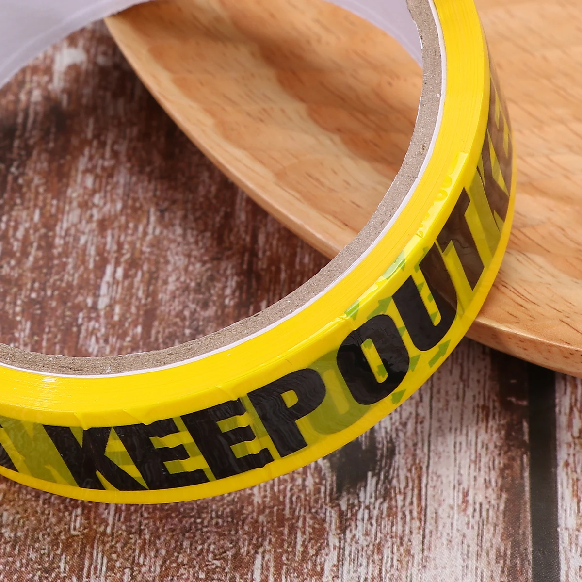 

2pcs Safety Warning Tape Strong Adhesive Bright Yellow Industrial Strength Weather Resistant Floor Wall Pipe