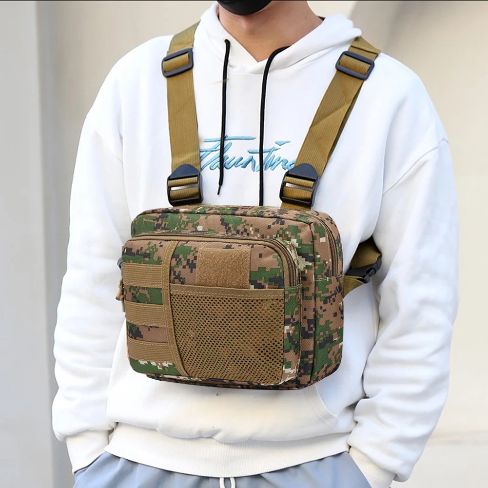 Borsa per gilet tattico Streetwear Funzionalità Borsa per il petto Moda portatile multifunzionale multitasche impermeabile per viaggi in corsa