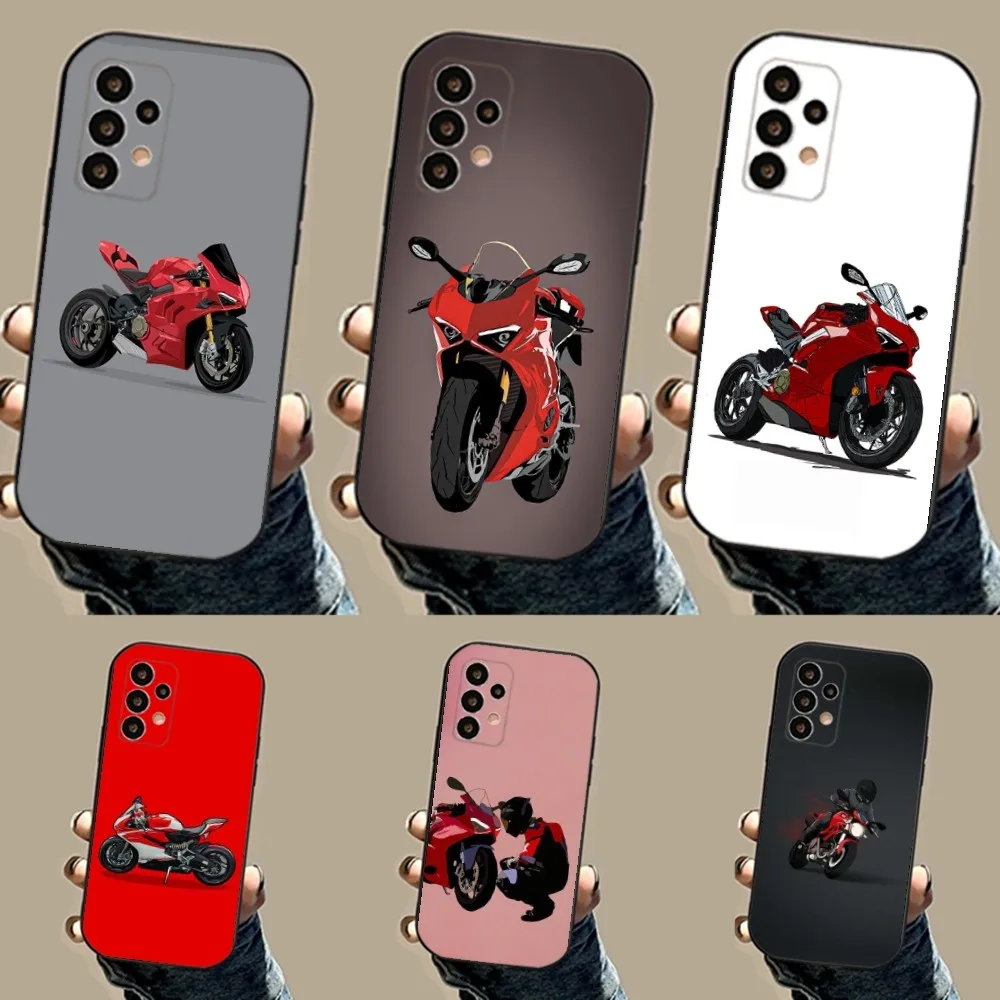 Sport D-Ducaties Cool Motorrad Phone Case For Samsung S24,23,22,30,21,10,9,Ultra,Plus,Lite,FE,5G Black Soft Case