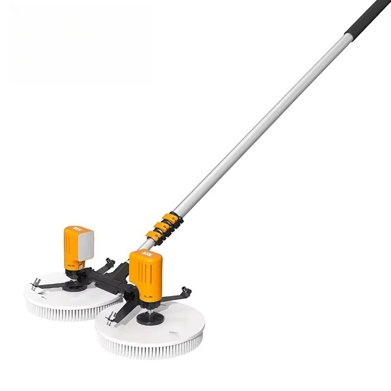 Electric Cleaning Brush Solar Panel Cleaning Brush Spin Scrubber Robot Telescopic Pole Automatic Solar Panel Brush
