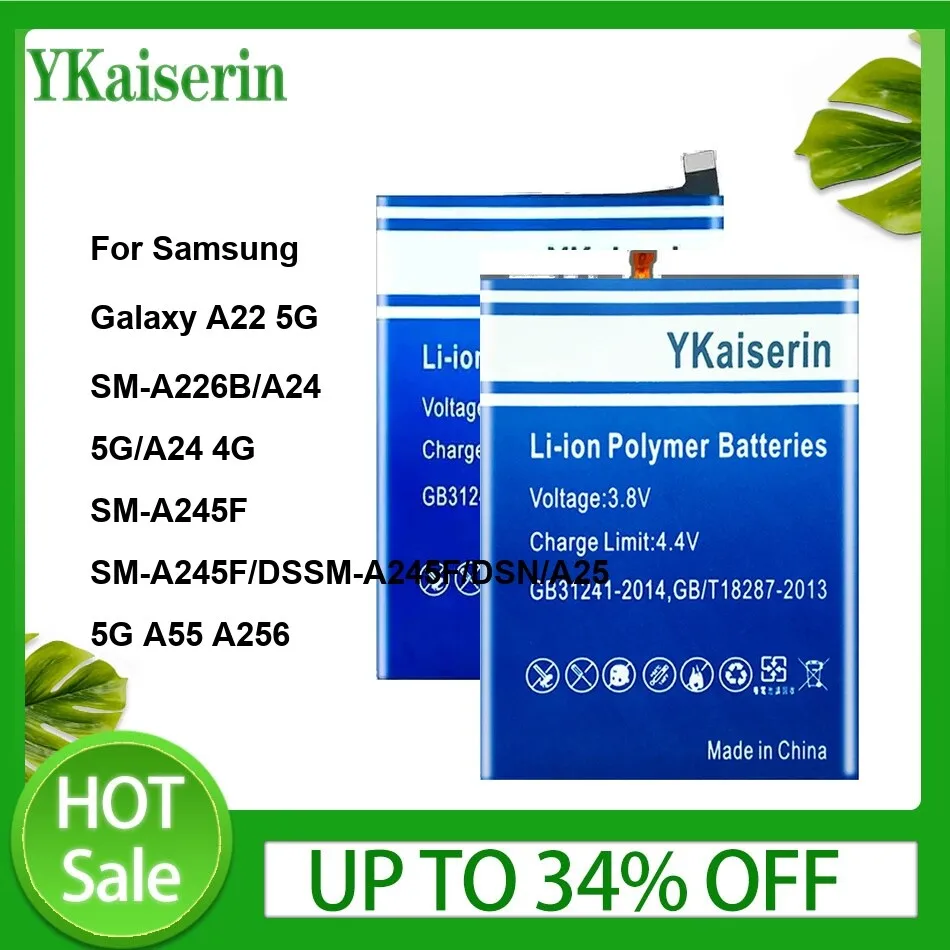 EB-BA245ABY EB-BA256ABS بطارية لأجهزة سامسونج غالاكسي A22 A24 A25 A55 A256 5G 4G SM-A245F SM-A245F/DSSM-A245F/DSN بطاريات الهاتف #1