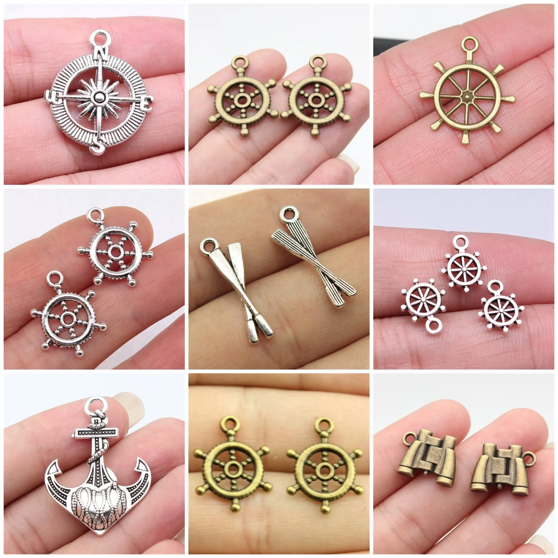 Ship Boat Marine Charms Pendant Ocean Lover Charms For DIY Bracelet Necklace Jewelry Making Wholesale