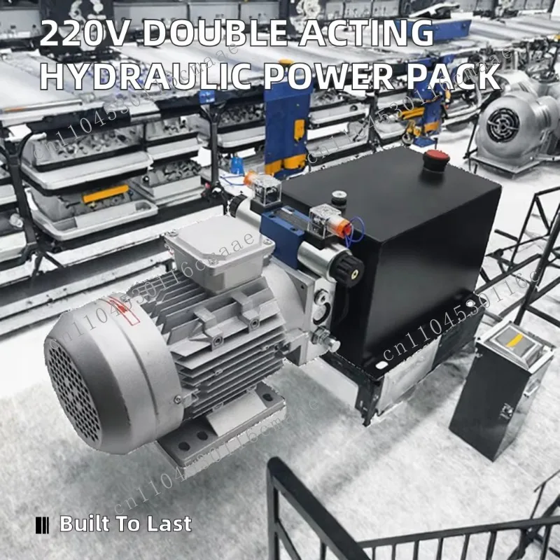 220V Carbon Steel New Hydraulic Cylinder Pump Motor Double Action Hydraulic Power Unit with 1 Year Warranty