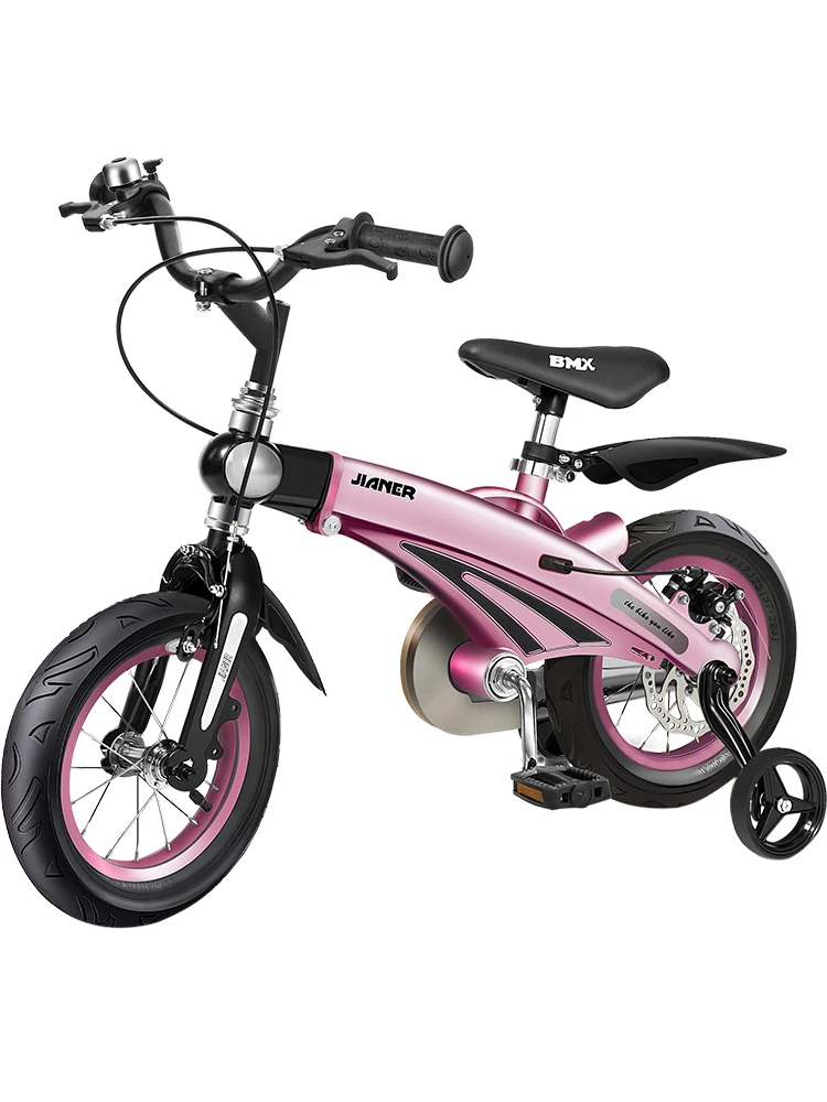 

Children's Bicycle In Stock Size 12-14-16 Inches Kids Bike Boys and Girls Stroller Magnesium Alloy with Accessories 2024 New