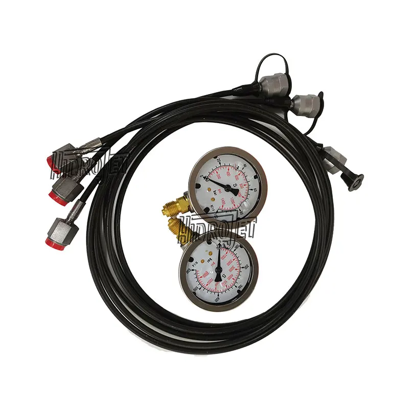 High Accuracy Digital Instrument 0-9000Psi Industrial Exact Excavator Hydraulic Pressure Test Gauge Kit