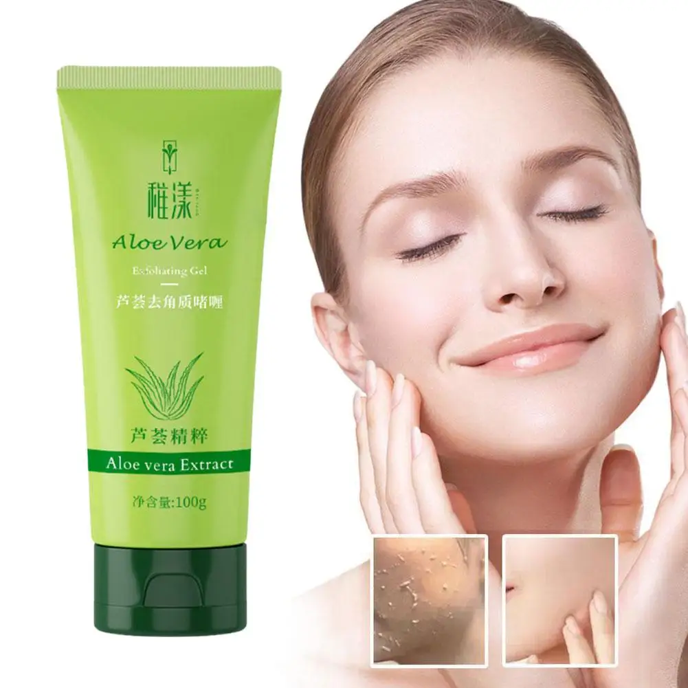 100G Scrub Cream Aloe Vera Exfoliation Remove Dead Whitening  Nourishing Moisturise Body Gel Peeling Face Skin Care Repair T3T3