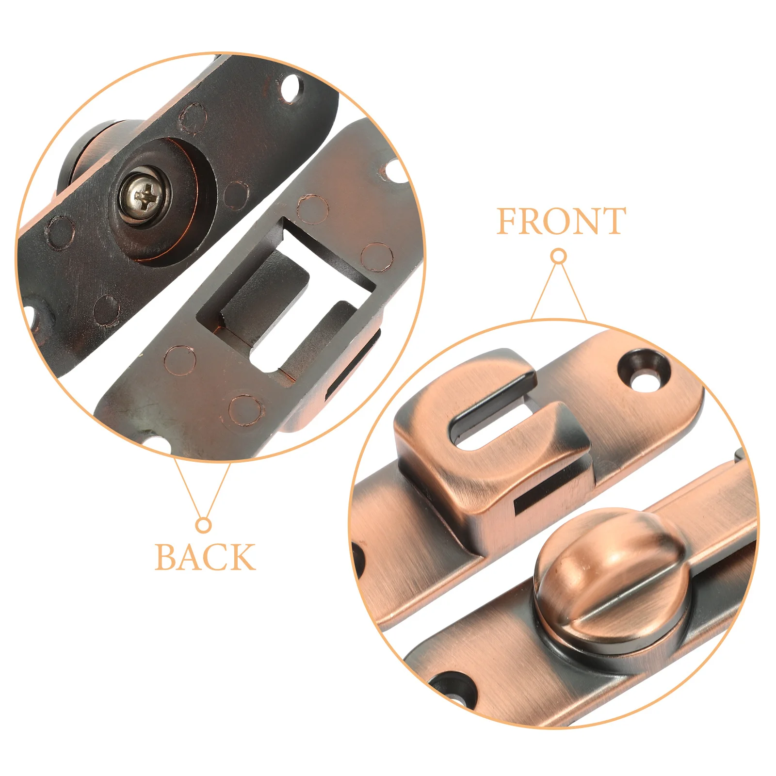 مجموعة واحدة من مزلاج الباب المتين شديد التحمل من الفولاذ المقاوم للصدأ قفل منزلق لمختلف المشاهد قفل مزلاج باب المنزل #3