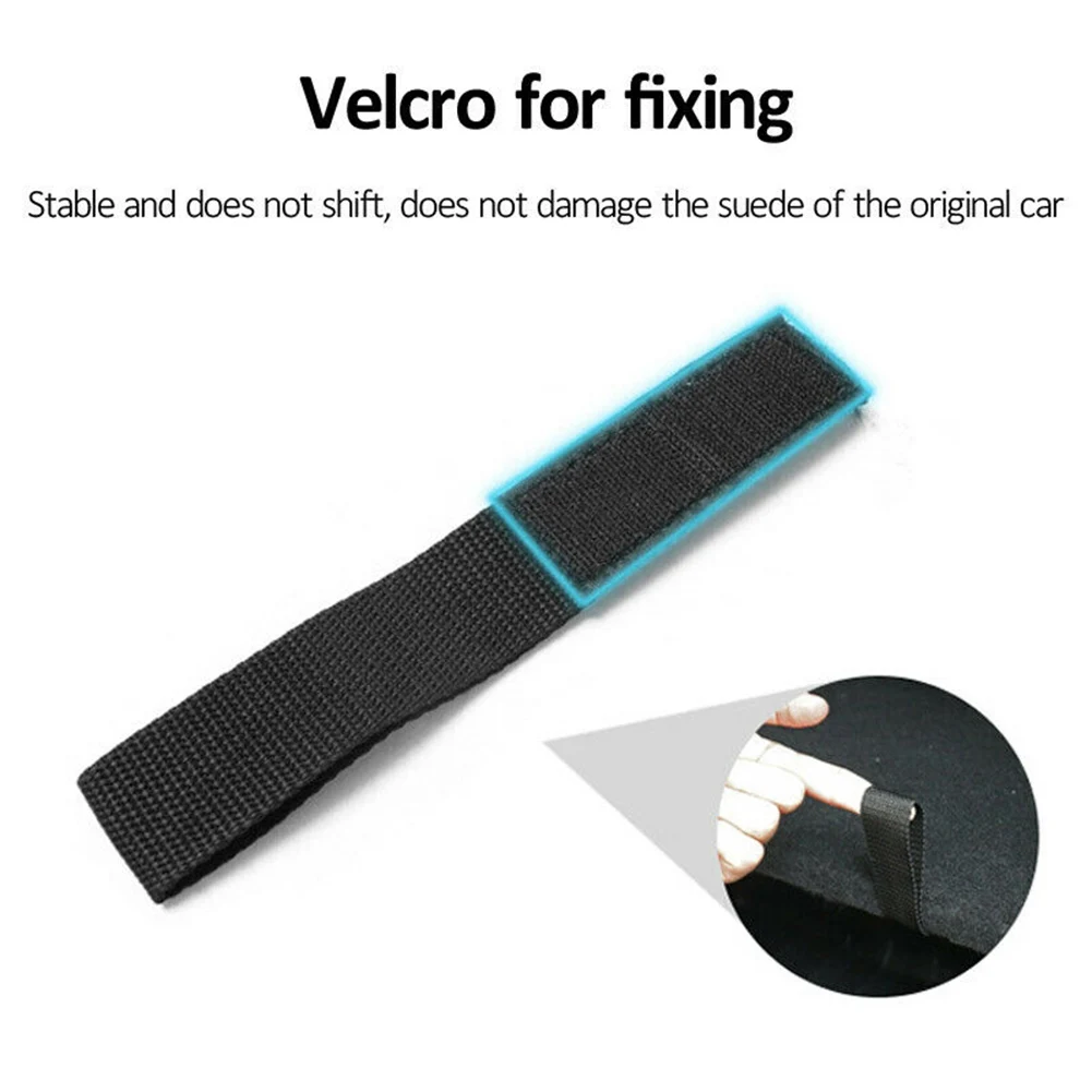 Car Rear Trunk Rope Pull Drawstring For Tesla Model Y Nylon Open Tail Box Tidying Organizer 1pcs Accessory Black