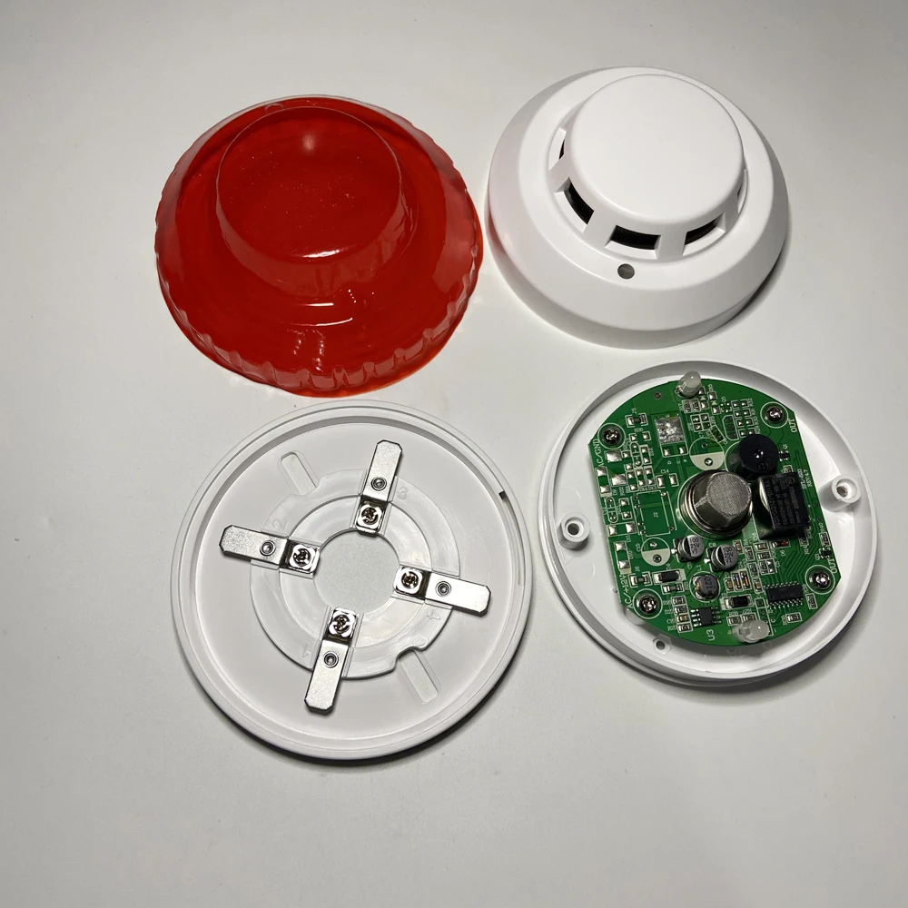 Sensor de alarma de Gas Natural de cable interior, Detector de fugas de Gas GLP Combustible de techo para sistema de alarma, señal de relé NC, Gas de carbón