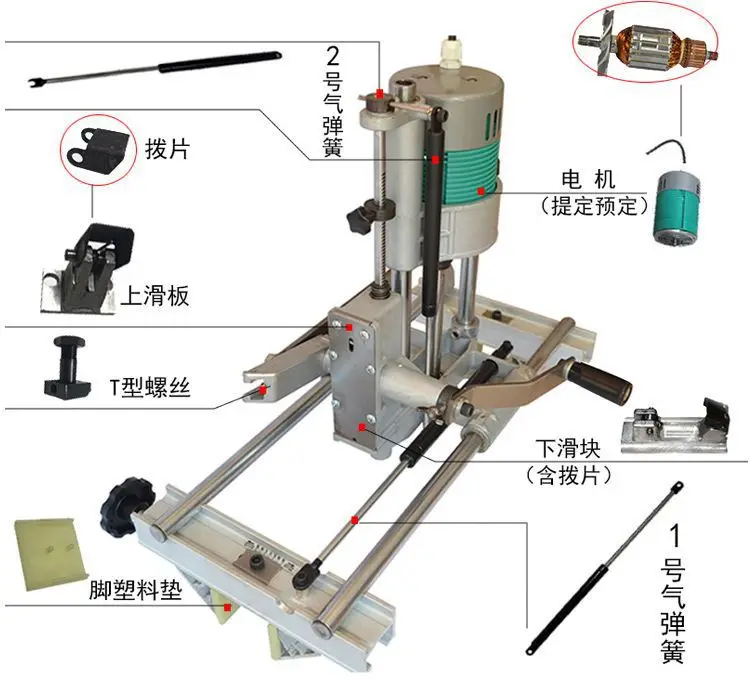 Indoor installation lock tool: complete set of door lock pressing and opening tools