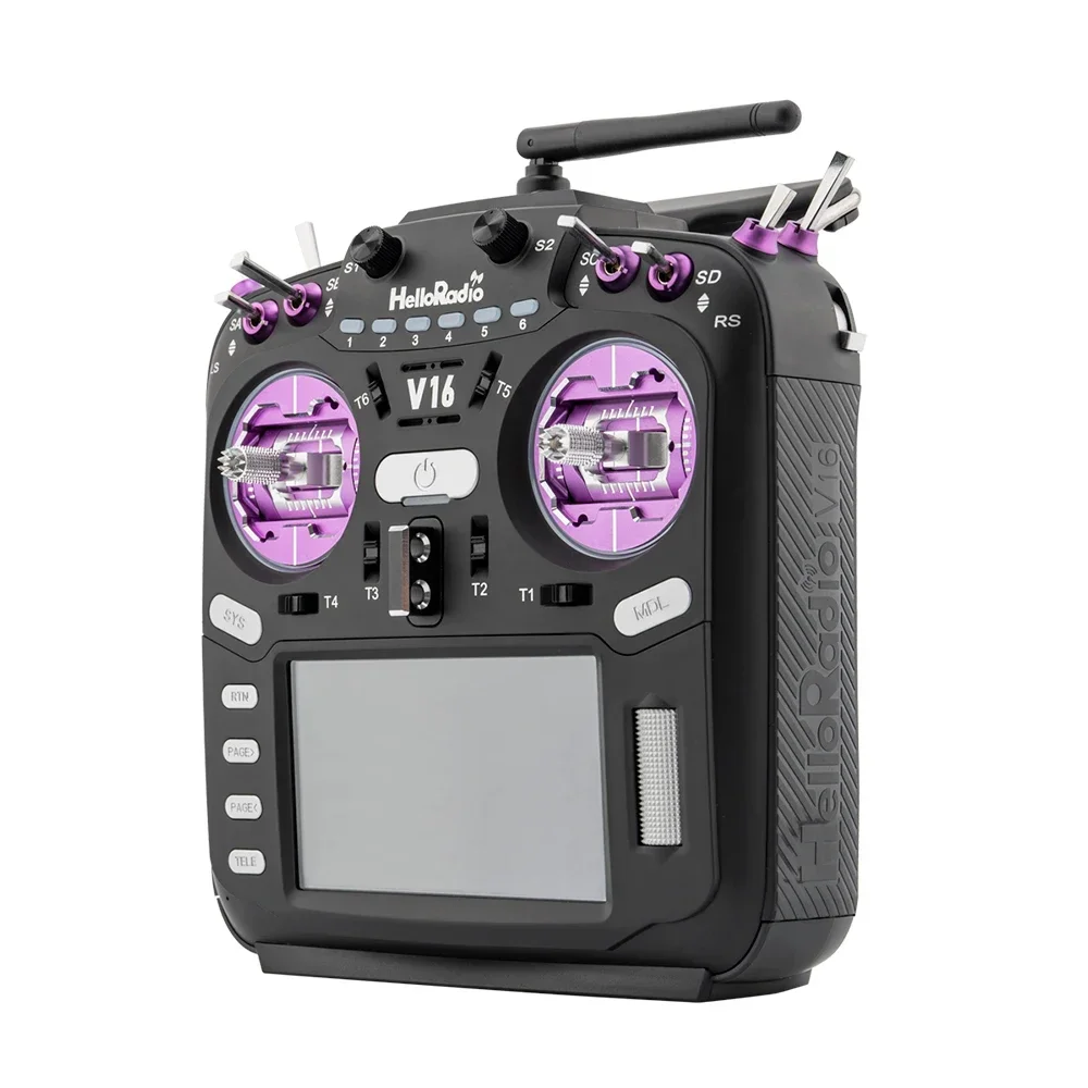 HelloRadio V16 PRO MAX ELRS 4in1 2.4 جيجا هرتز اليد اليسرى خنق ناقل موجات الراديو لطائرات السباق بدون طيار FPV طائرات RC نموذجية