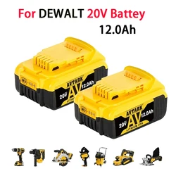 New 20V 6000mAh DCB200 Replaceable Li-ion Battery Compatible for Dewalt 18V MAX Power Tools 18650 Lithium Batteries with charger