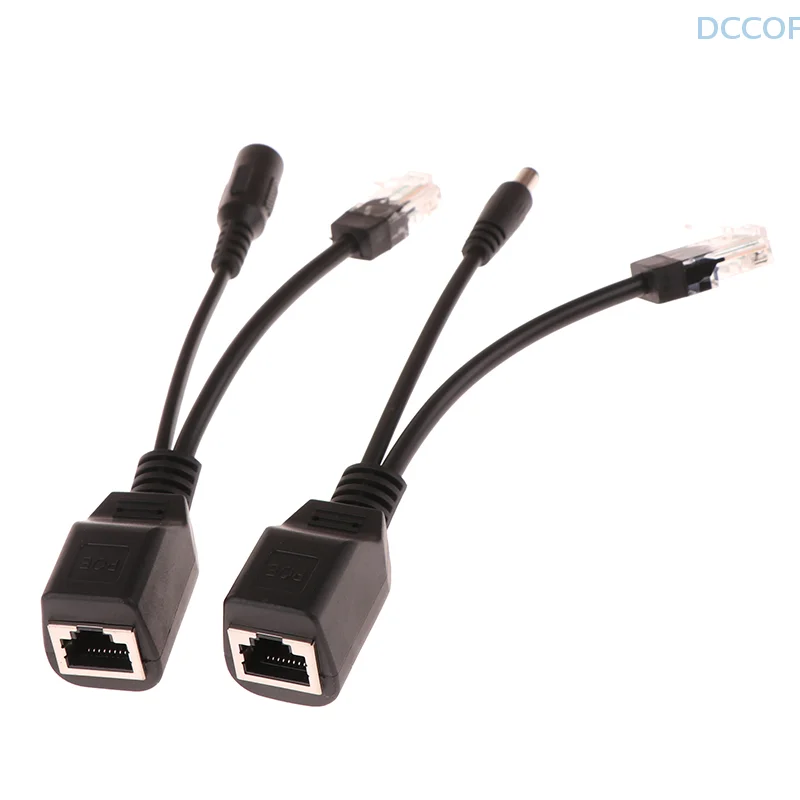 1 Pair Passive Power Over Ethernet Adapter Cable POE Cable POE Splitter RJ45 Injector Power Supply Module 12v