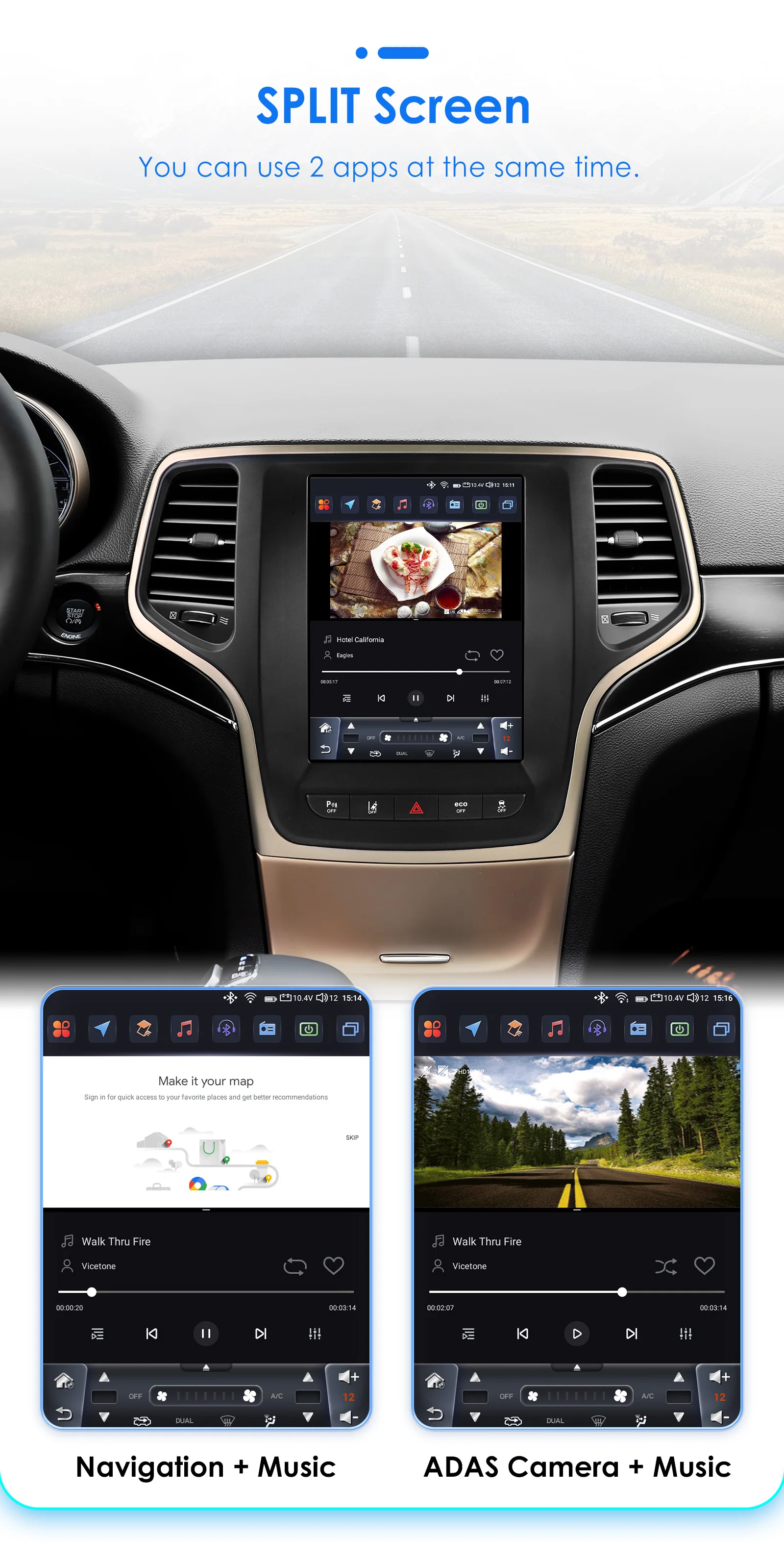 Hizpo 9,7-Zoll-Android-Auto-Multimedia-Player für Jeep Grand Cherokee 2014 - 2022 Carplay Navigation GPS 4G WIFI Stereo Radio BT – Detail 28