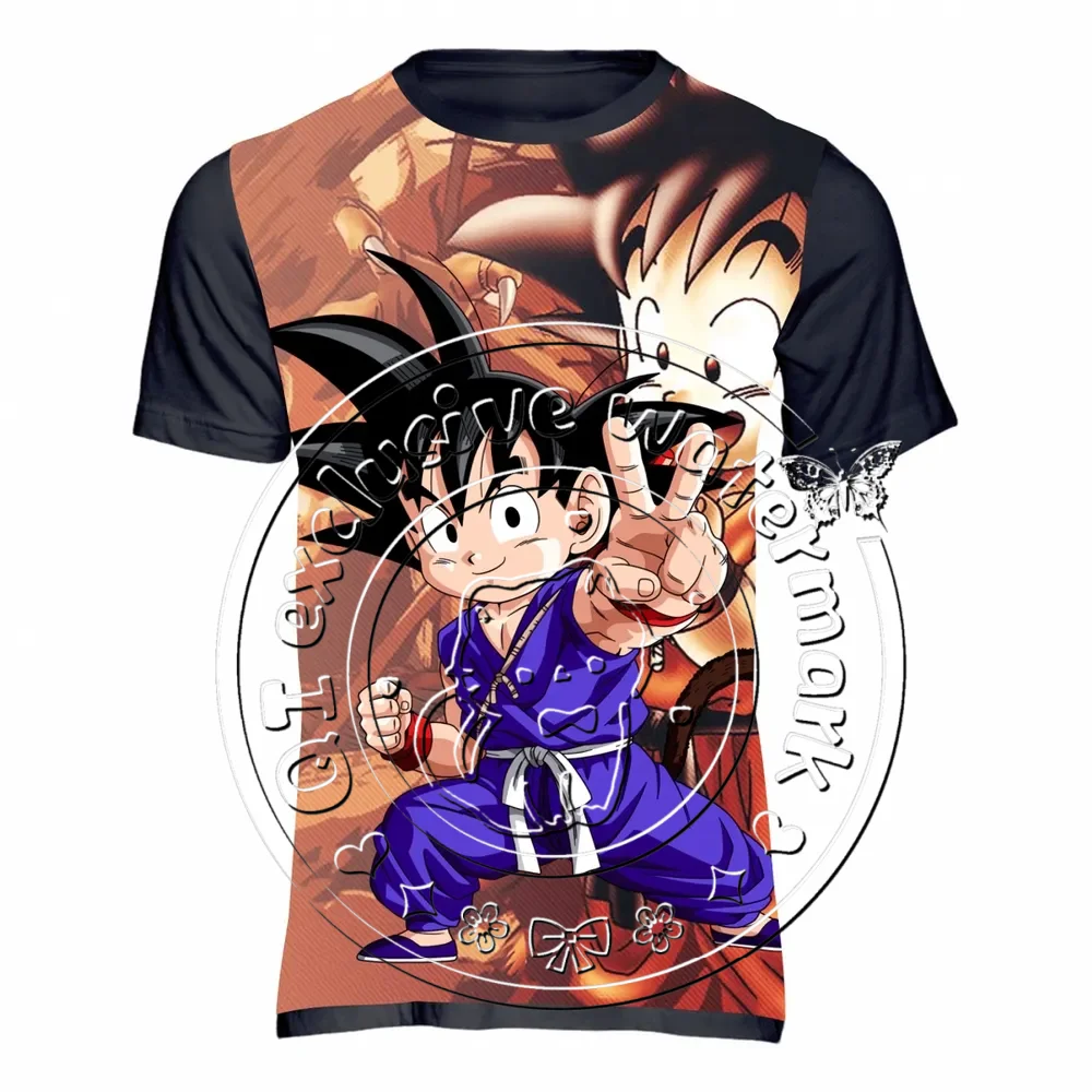 Summer Dragon Ball Kid Goku Retro Manga 3D Print Quick Dry Breathable Unisex Football Basketball Casual Sports Short Sleeve Tee